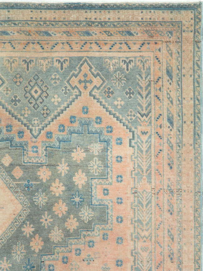 Vintage Persian Afshar Accent Rug, No.28858 - Gss