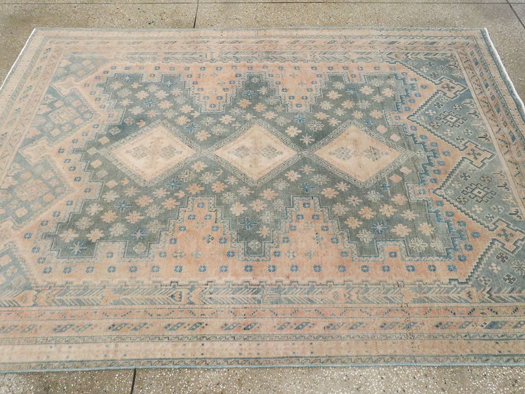 Vintage Persian Afshar Accent Rug, No.28858 - Gss