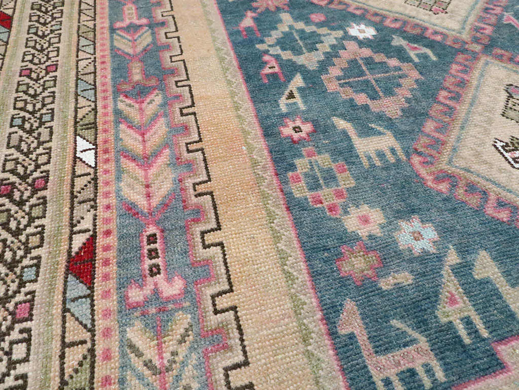 Vintage Persian Afshar Accent Rug, No.28862 - Gss