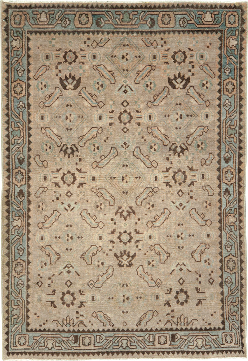 Vintage Persian Malayer Throw Rug, No.28866 - Gss