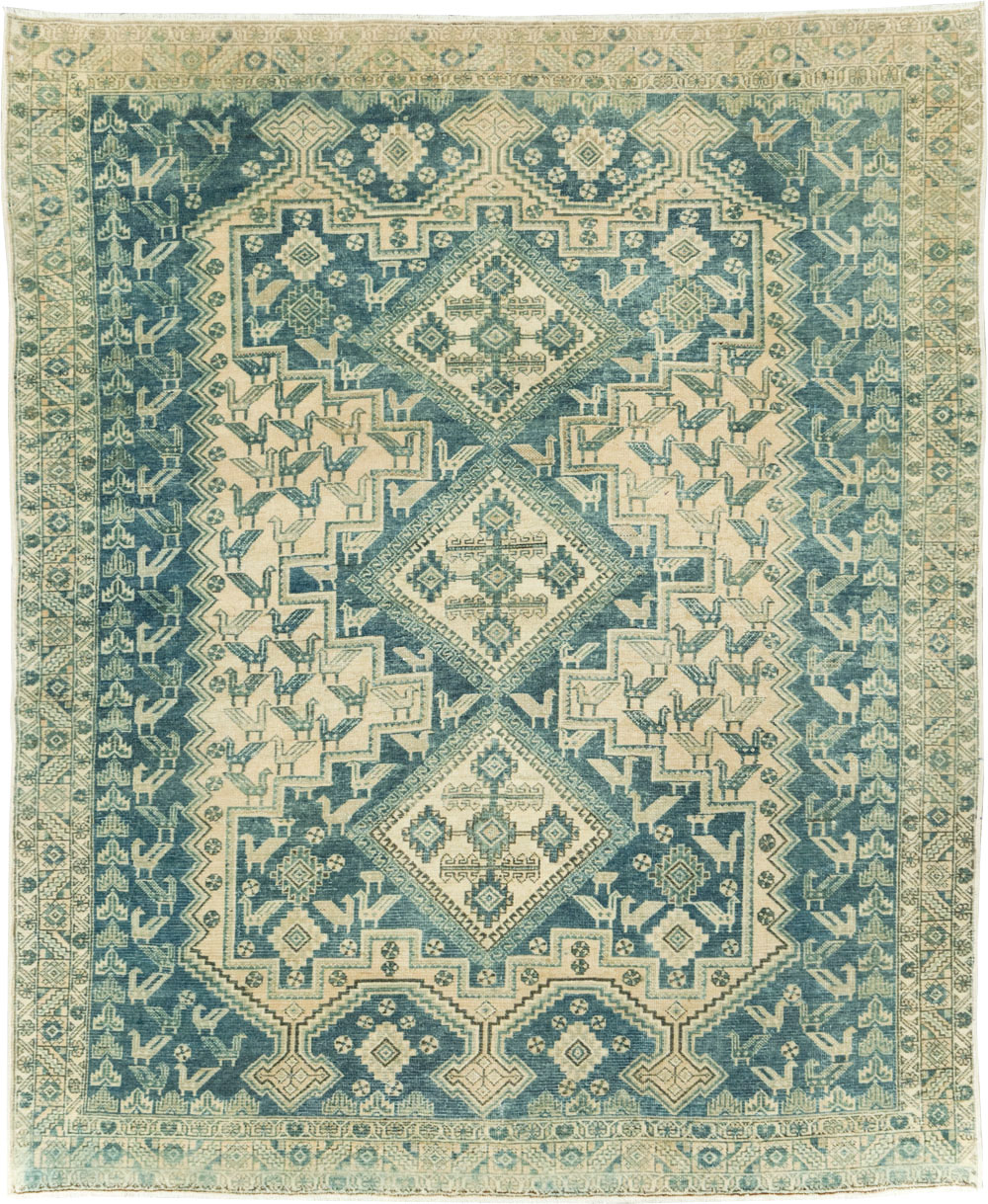 Vintage Persian Afshar Accent Rug, No.28874 - Gss