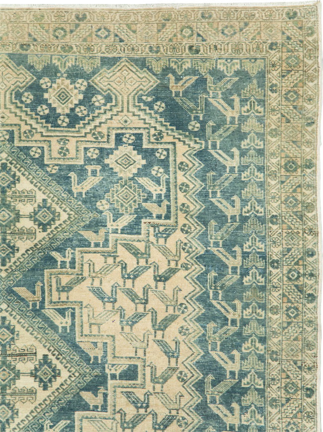 Vintage Persian Afshar Accent Rug, No.28874 - Gss