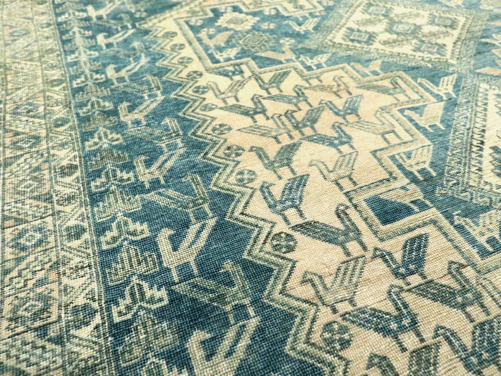 Vintage Persian Afshar Accent Rug, No.28874 - Gss