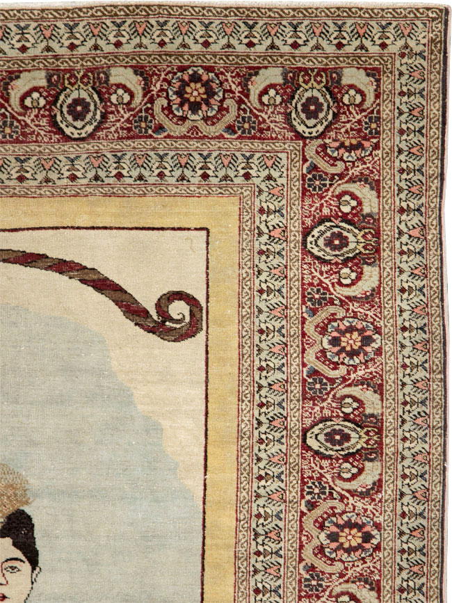 Antique Persian Tabriz Rug, No.28877 - Gss