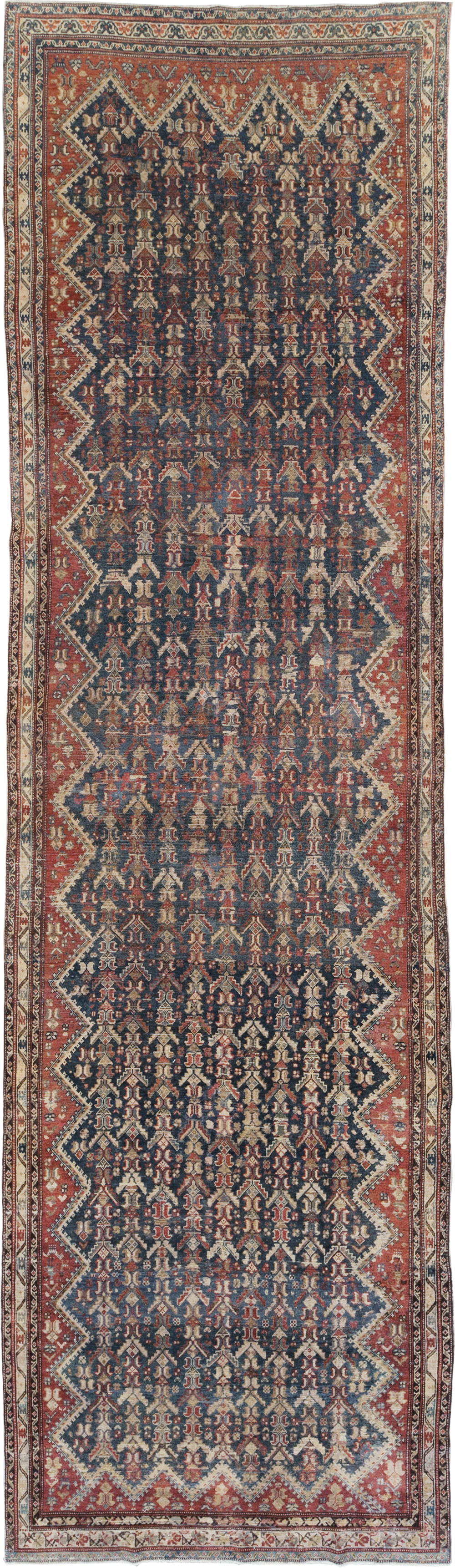 Antique Persian Malayer Wide Gallery Runner, No.28888 - Gss