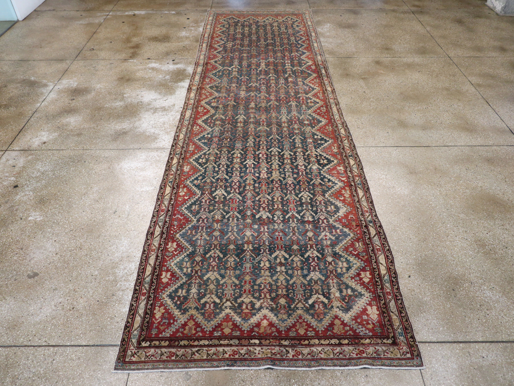 Antique Persian Malayer Wide Gallery Runner, No.28888 - Gss