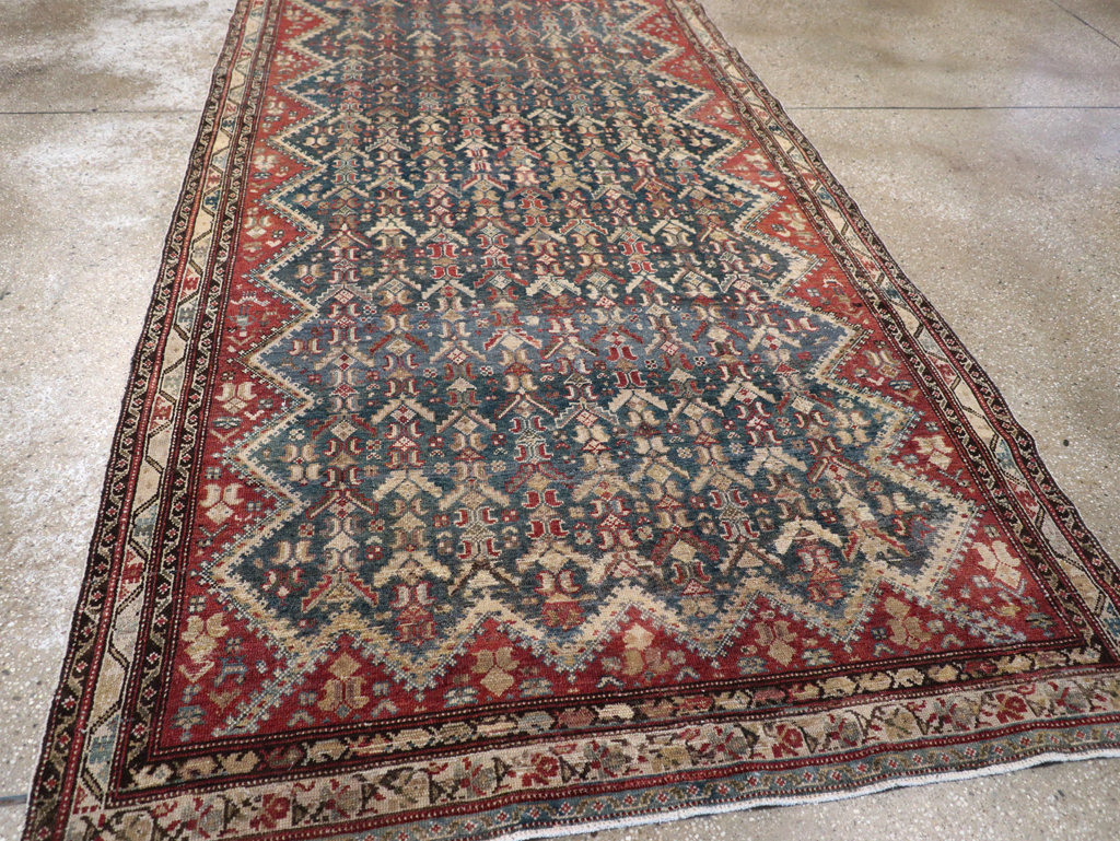 Antique Persian Malayer Wide Gallery Runner, No.28888 - Gss
