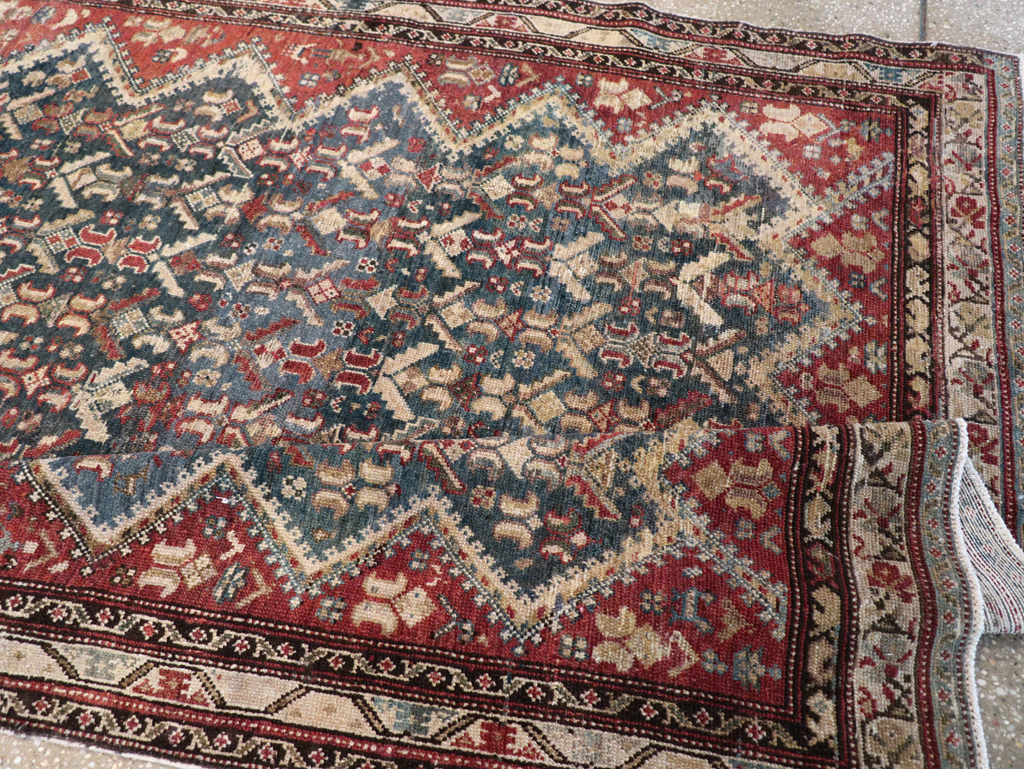 Antique Persian Malayer Wide Gallery Runner, No.28888 - Gss