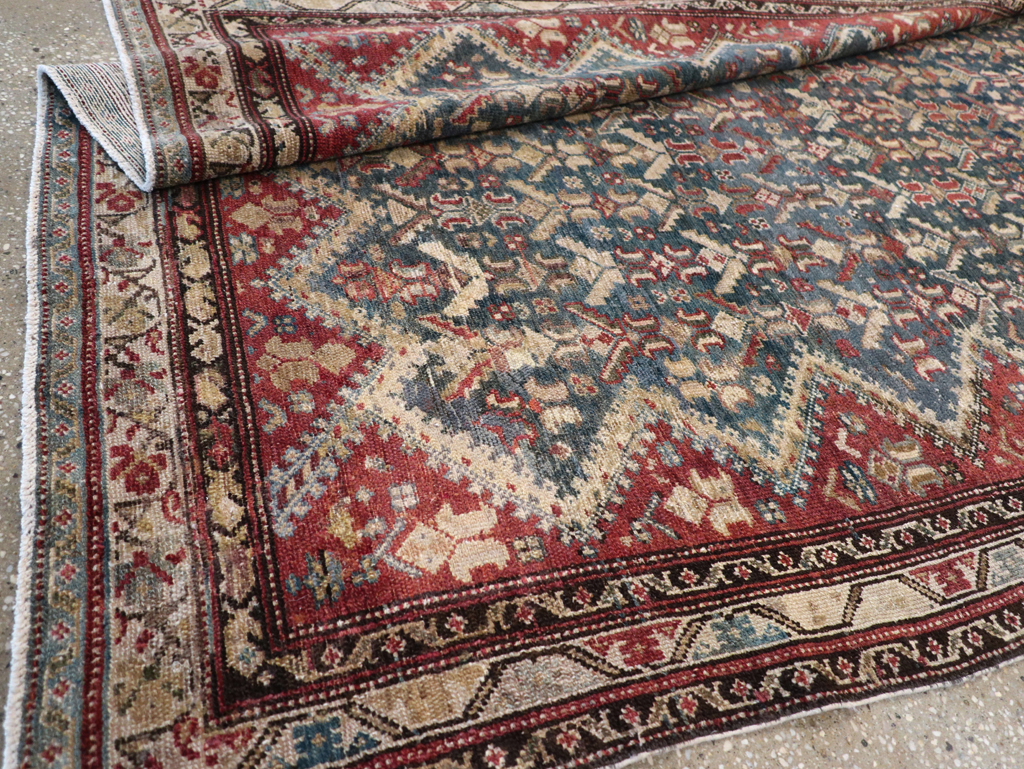 Antique Persian Malayer Wide Gallery Runner, No.28888 - Gss