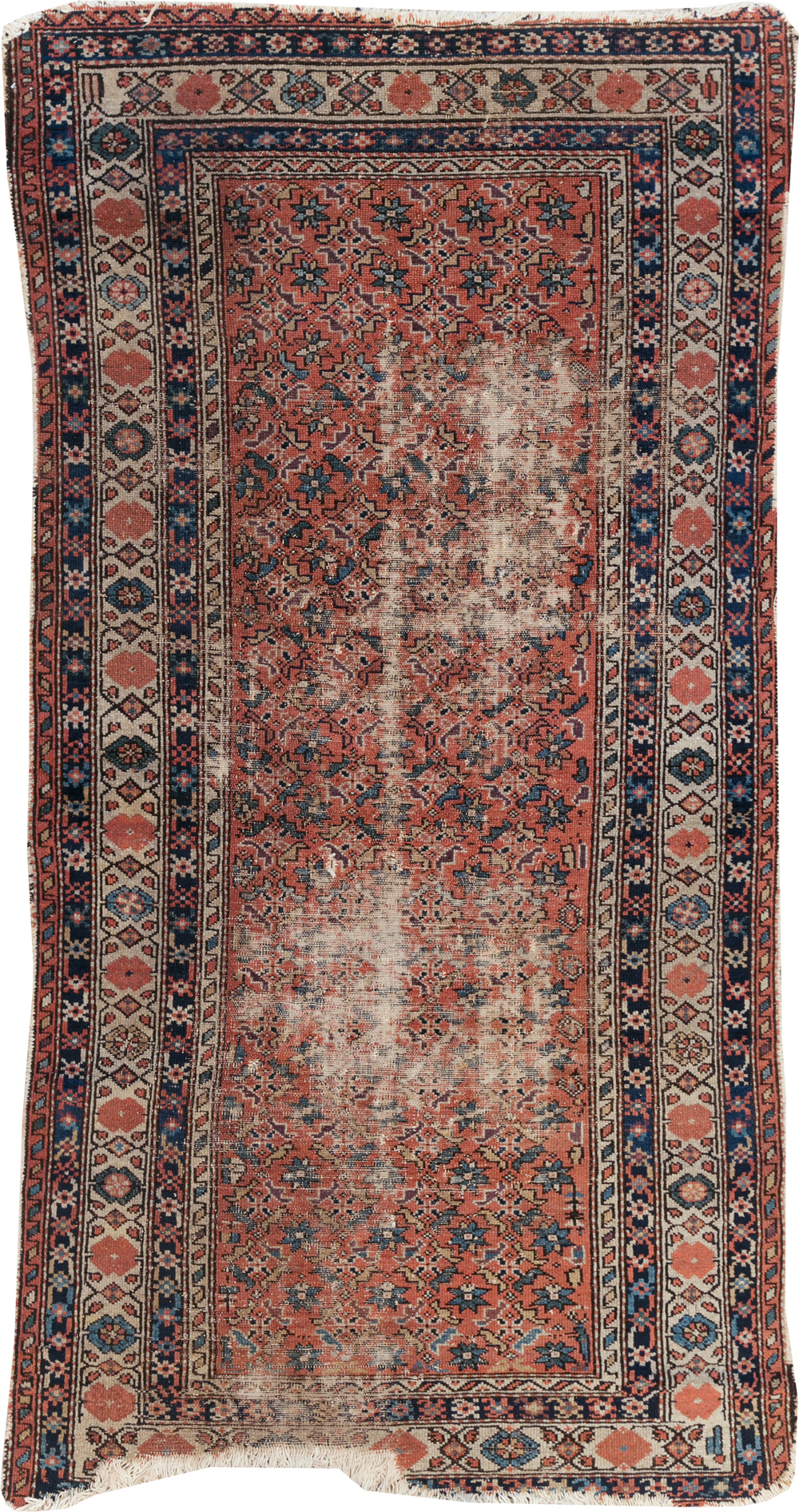 Antique Distressed Malayer Rug, No.28892 - Gss