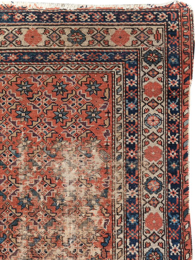 Antique Distressed Malayer Rug, No.28892 - Gss
