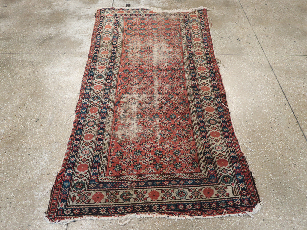 Antique Distressed Malayer Rug, No.28892 - Gss