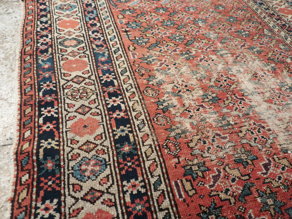 Antique Distressed Malayer Rug, No.28892 - Gss