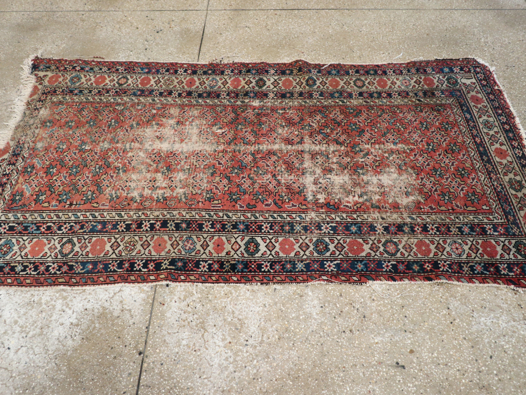 Antique Distressed Malayer Rug, No.28892 - Gss