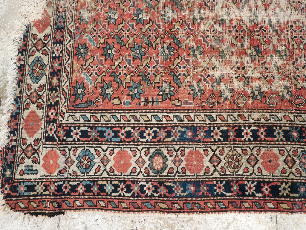 Antique Distressed Malayer Rug, No.28892 - Gss