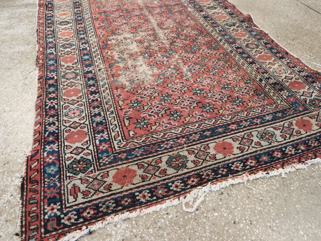Antique Distressed Malayer Rug, No.28892 - Gss