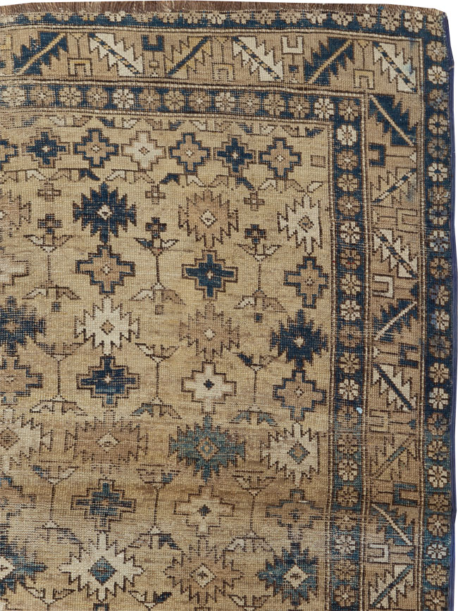 Distressed Antique Caucasian Shirvan Square Accent Rug, No.28894 - Gss