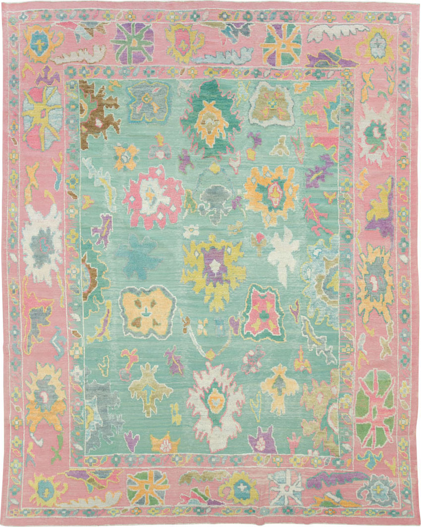 Contemporary Turkish Souf Oushak Large Room Size Carpet, No.28899 - Gss