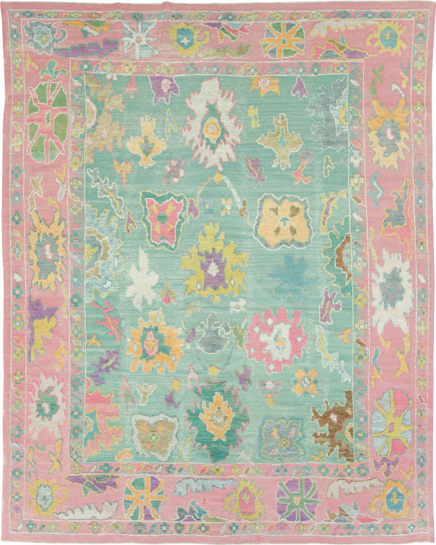 Contemporary Turkish Souf Oushak Large Room Size Carpet, No.28899 - Gss