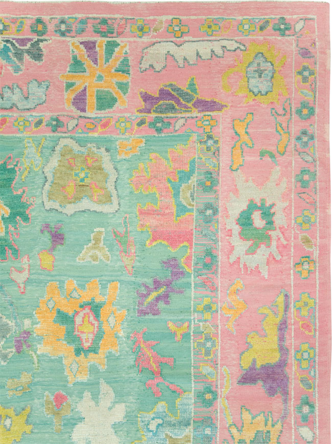 Contemporary Turkish Souf Oushak Large Room Size Carpet, No.28899 - Gss