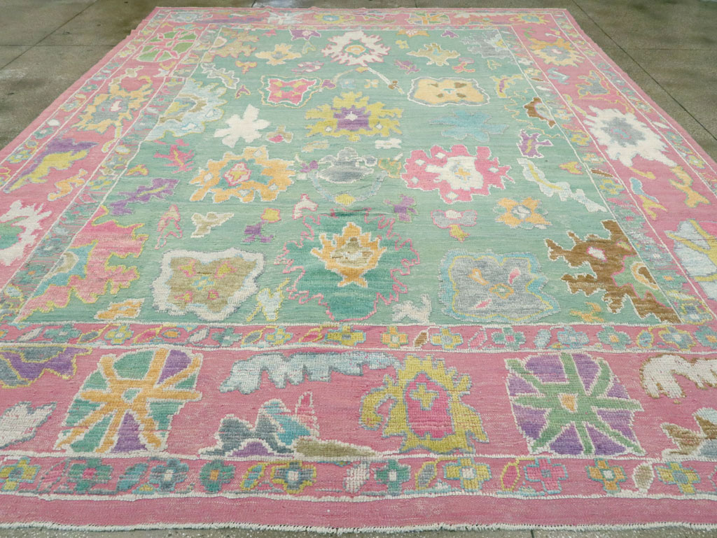 Contemporary Turkish Souf Oushak Large Room Size Carpet, No.28899 - Gss