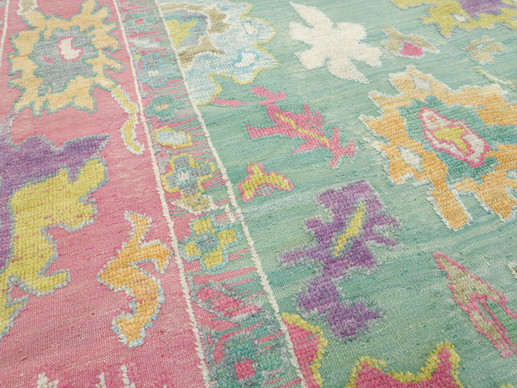 Contemporary Turkish Souf Oushak Large Room Size Carpet, No.28899 - Gss