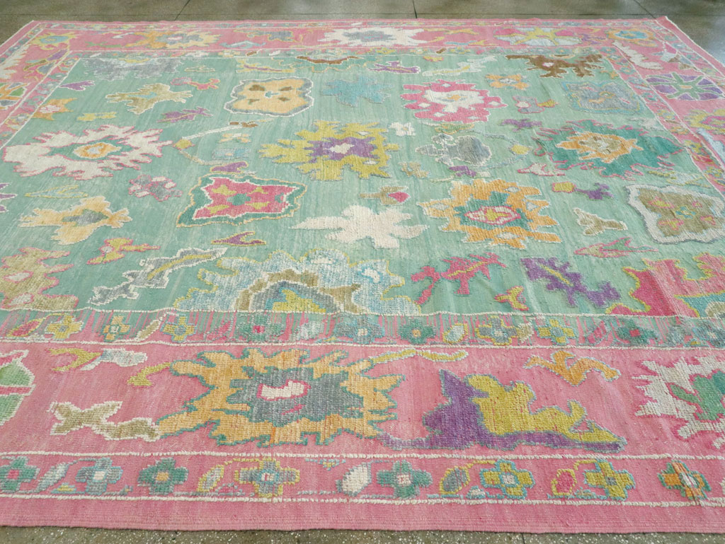 Contemporary Turkish Souf Oushak Large Room Size Carpet, No.28899 - Gss