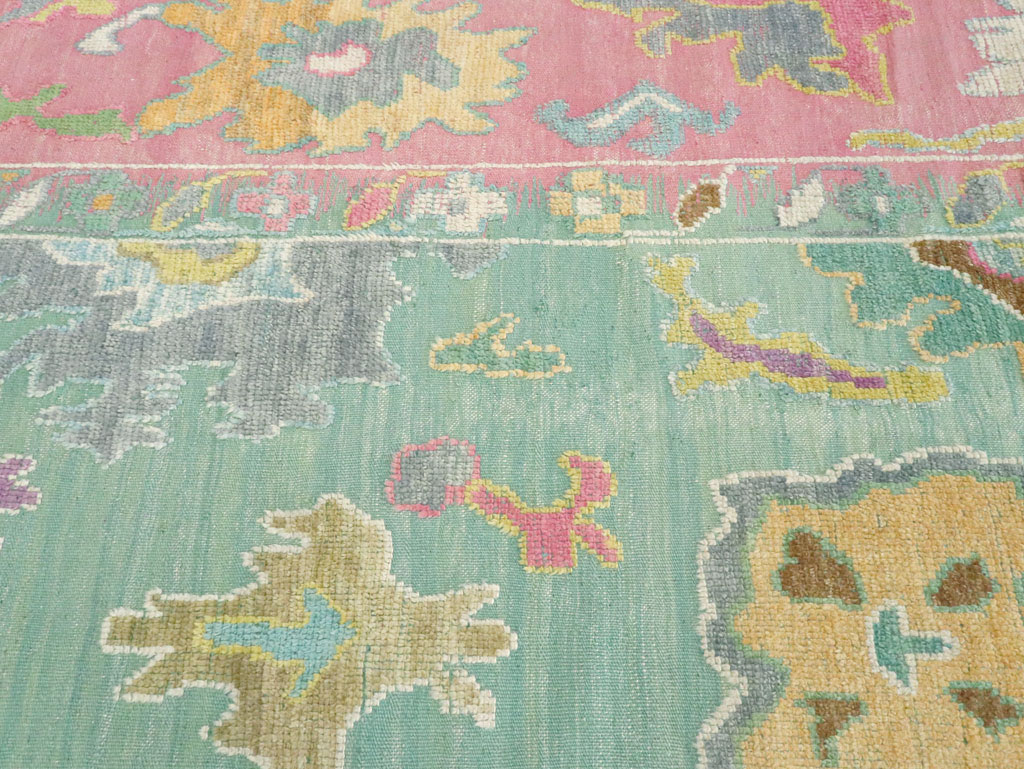 Contemporary Turkish Souf Oushak Large Room Size Carpet, No.28899 - Gss