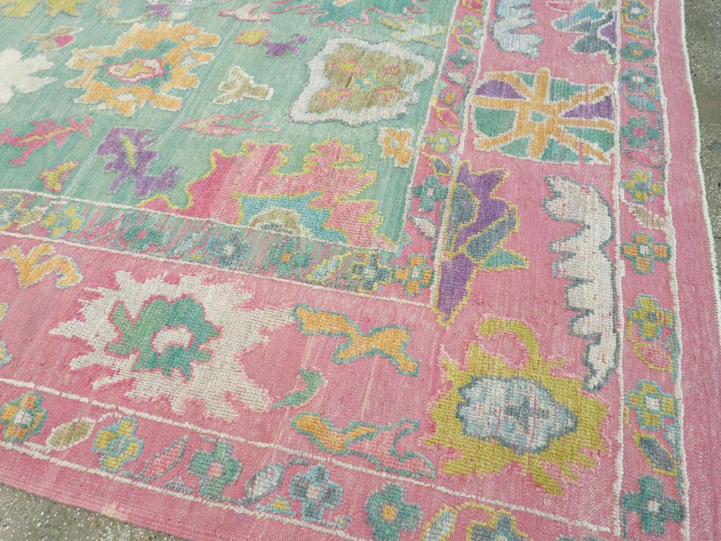 Contemporary Turkish Souf Oushak Large Room Size Carpet, No.28899 - Gss