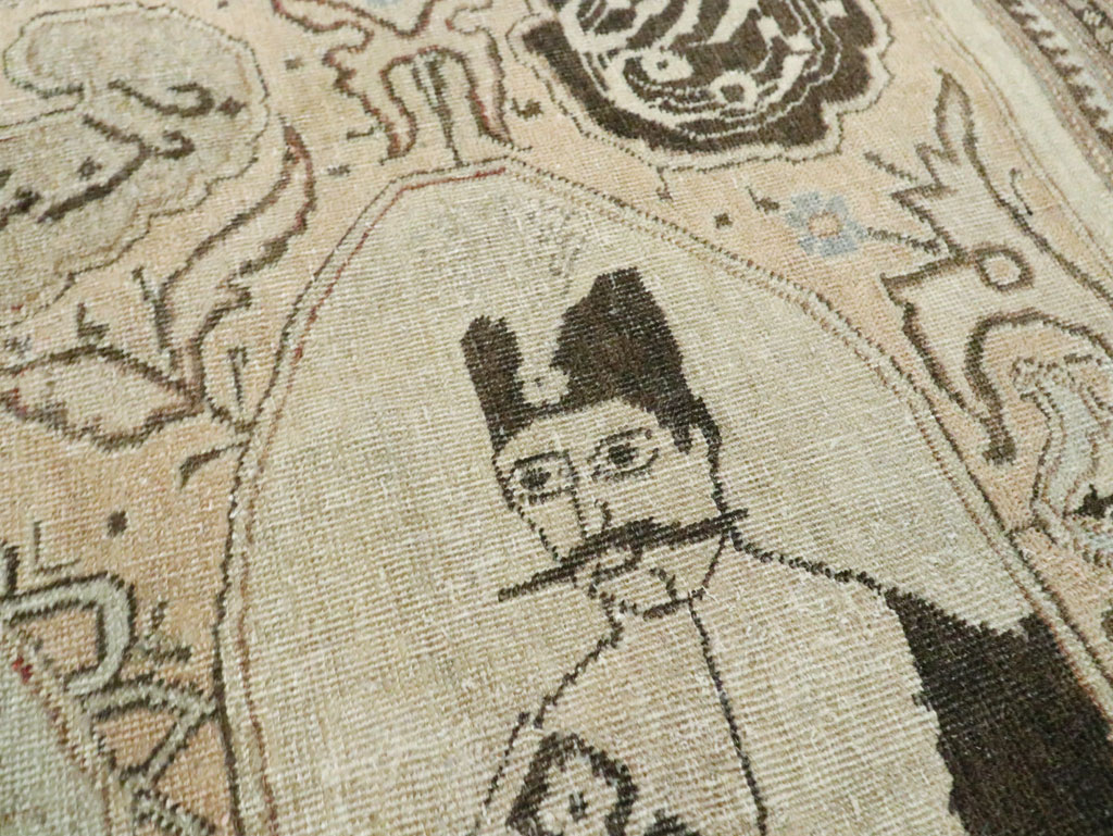 Antique Persian Tabriz Pictorial Rug, No.28901 - Gss