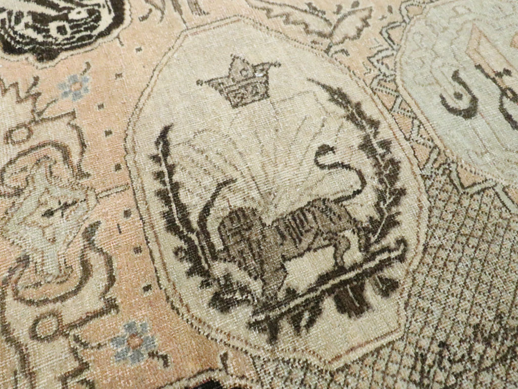 Antique Persian Tabriz Pictorial Rug, No.28901 - Gss