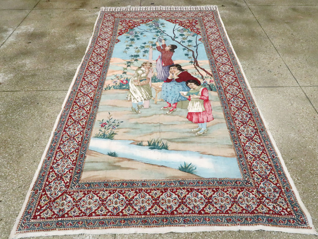 Vintage Persian Isfahan Ghalamkari Textile, No.28904 - Gss