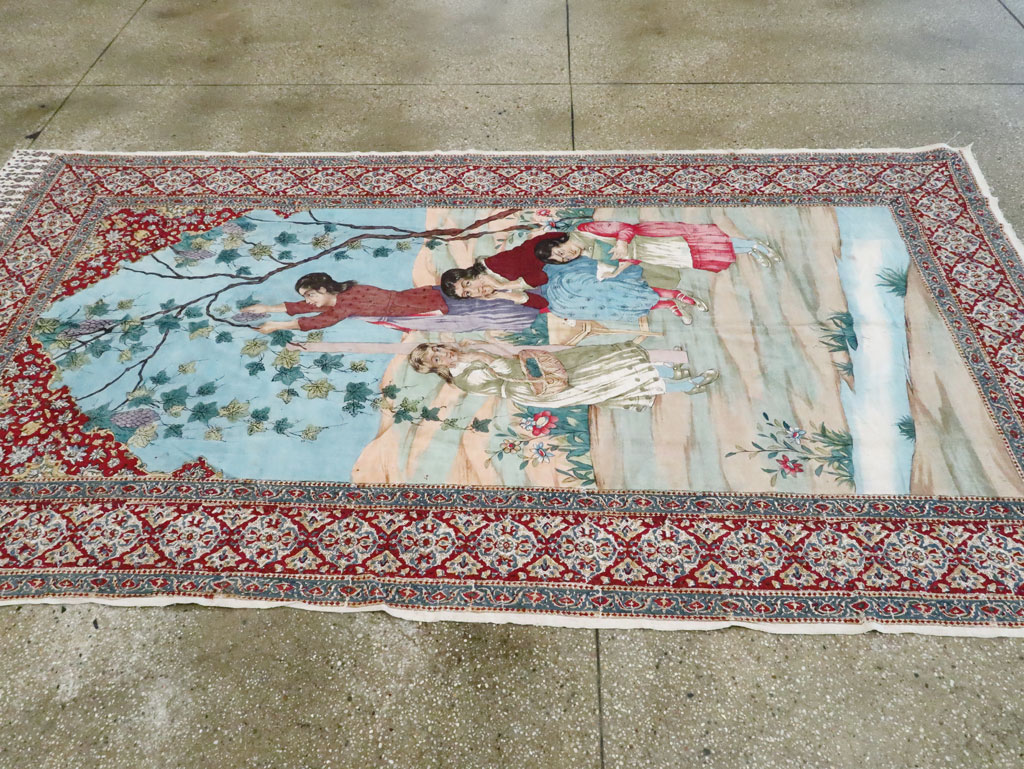 Vintage Persian Isfahan Ghalamkari Textile, No.28904 - Gss