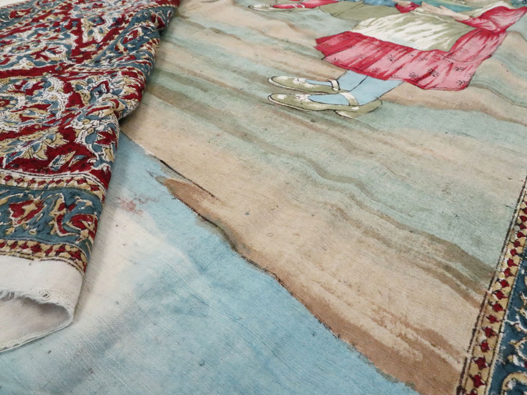 Vintage Persian Isfahan Ghalamkari Textile, No.28904 - Gss