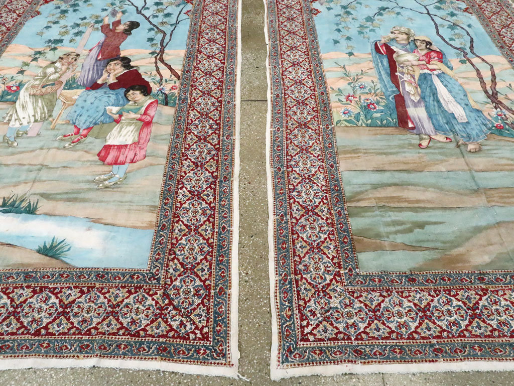 Vintage Persian Isfahan Ghalamkari Textile, No.28904 - Gss