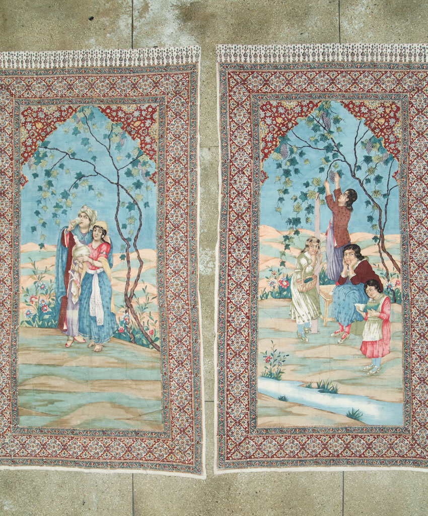 Vintage Persian Isfahan Ghalamkari Textile, No.28904 - Gss