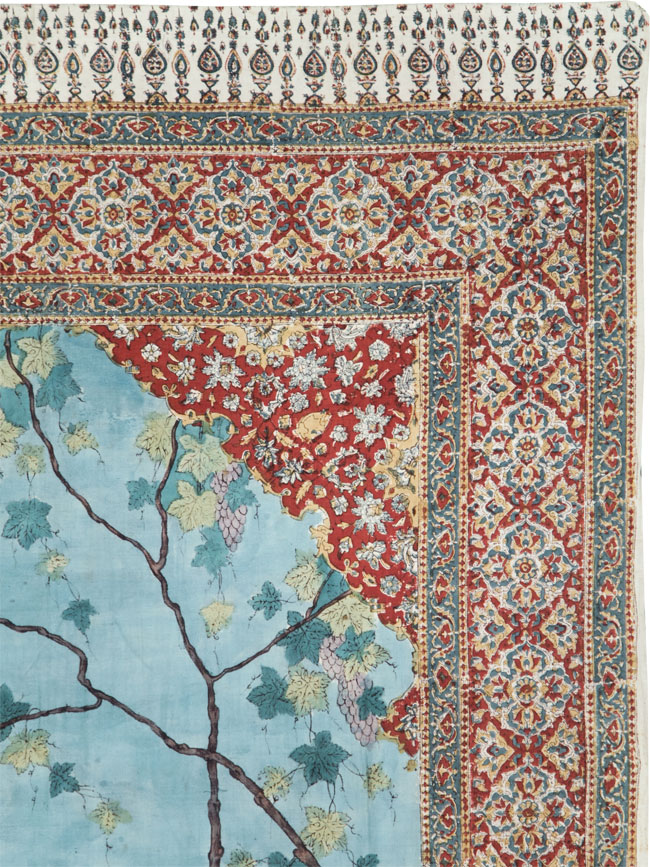 Vintage Persian Isfahan Ghalamkari Textile, No.28905 - Gss