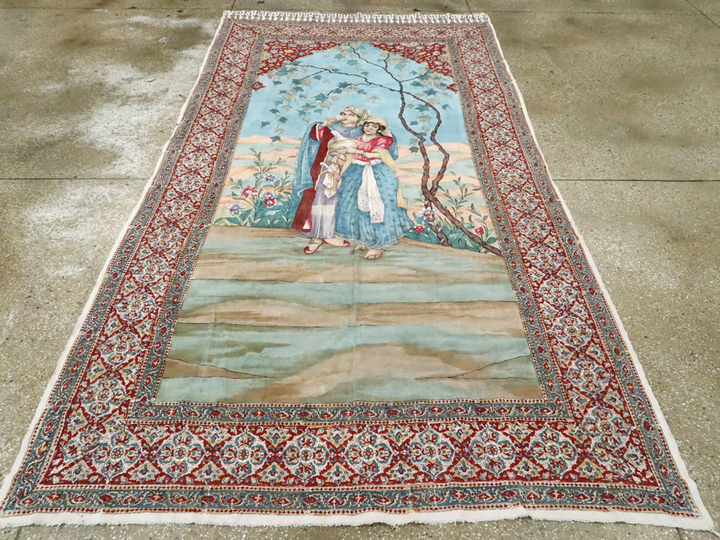 Vintage Persian Isfahan Ghalamkari Textile, No.28905 - Gss