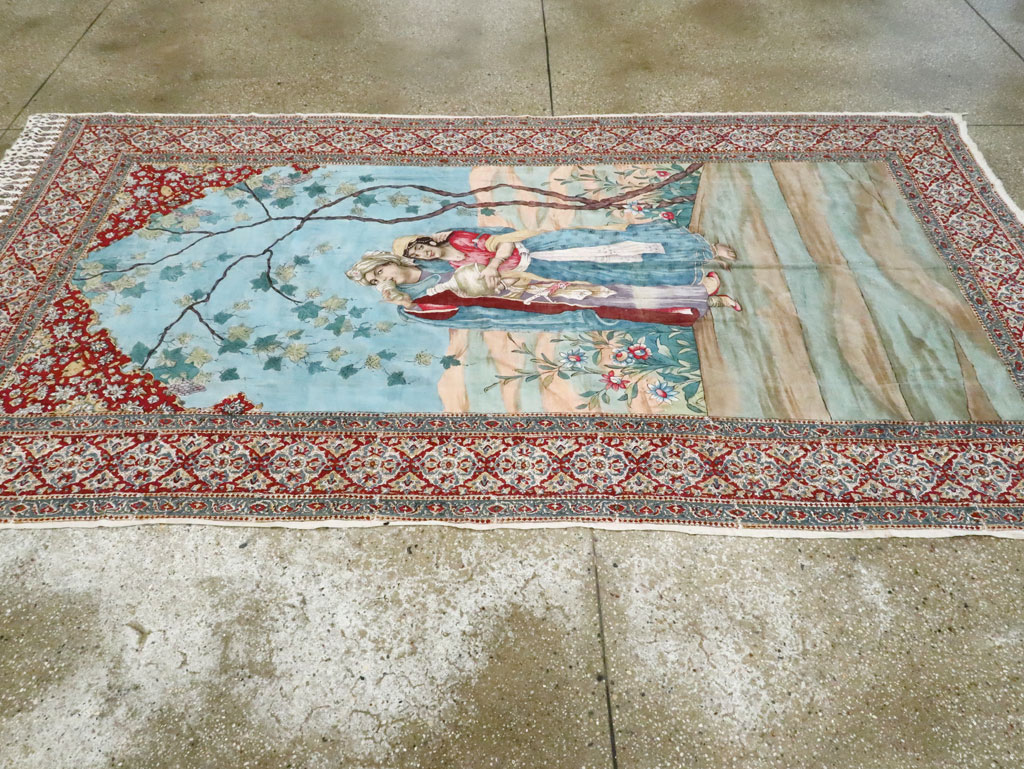 Vintage Persian Isfahan Ghalamkari Textile, No.28905 - Gss