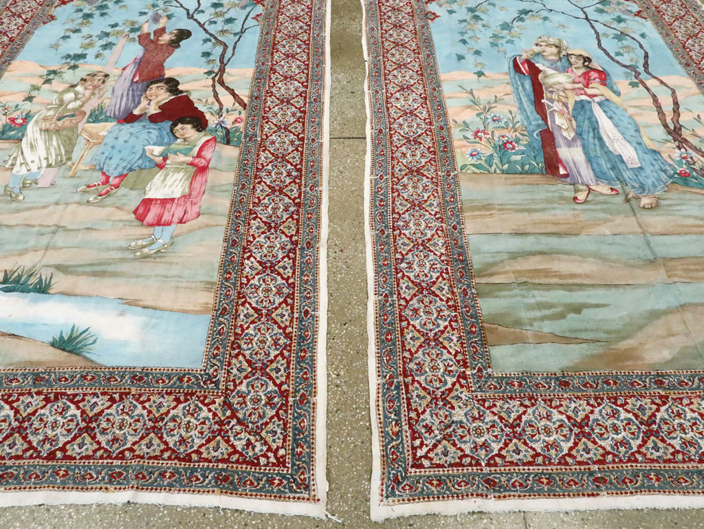 Vintage Persian Isfahan Ghalamkari Textile, No.28905 - Gss