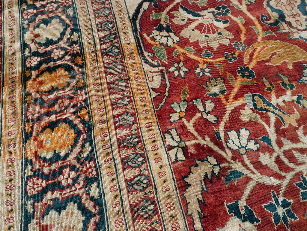 Antique Silk Persian Tabriz Rug, No.28906 - Gss