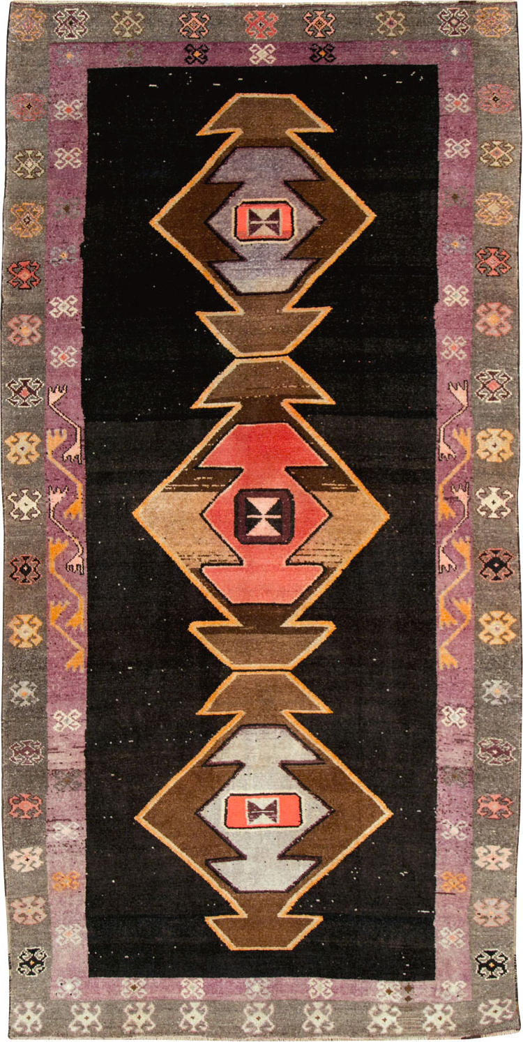 Vintage Turkish Anatolian Gallery Carpet, No.28907 - Gss