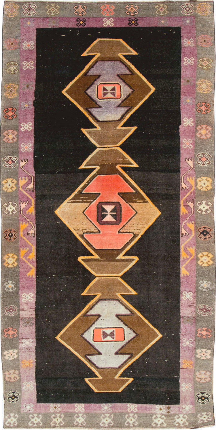 Vintage Turkish Anatolian Gallery Carpet, No.28907 - Gss