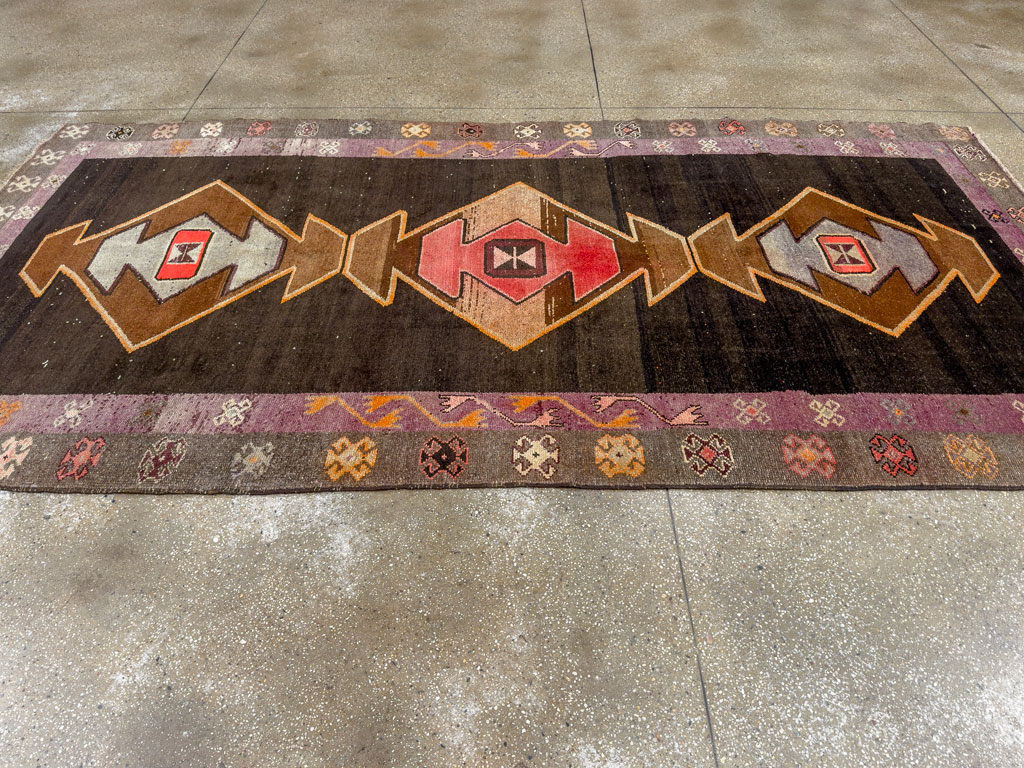 Vintage Turkish Anatolian Gallery Carpet, No.28907 - Gss