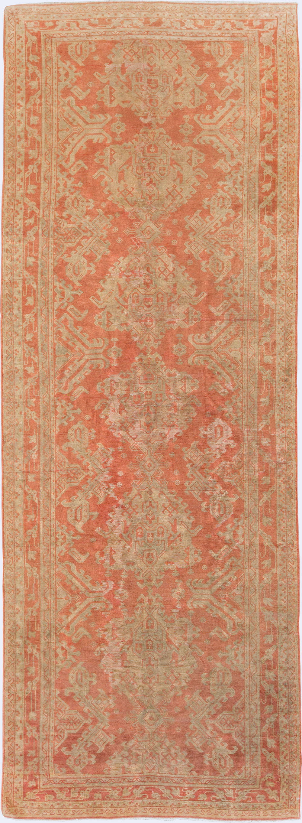 Vintage Turkish Oushak Wide Gallery Runner, No.28911 - Gss