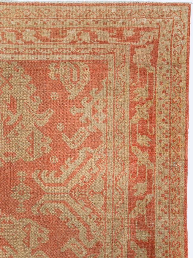 Vintage Turkish Oushak Wide Gallery Runner, No.28911 - Gss