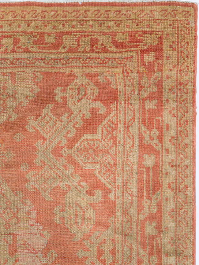 Vintage Turkish Oushak Wide Gallery Runner, No.28911 - Gss