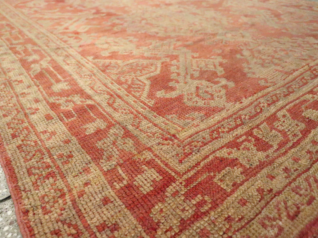 Vintage Turkish Oushak Wide Gallery Runner, No.28911 - Gss