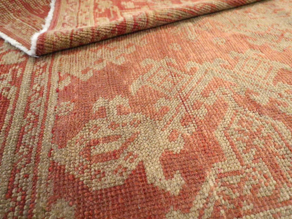 Vintage Turkish Oushak Wide Gallery Runner, No.28911 - Gss