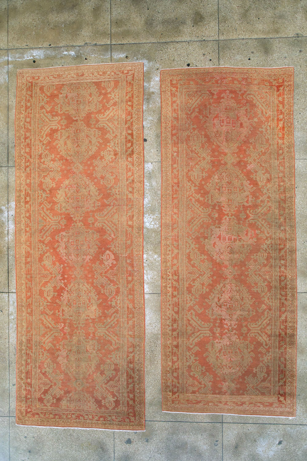 Vintage Turkish Oushak Wide Gallery Runner, No.28911 - Gss
